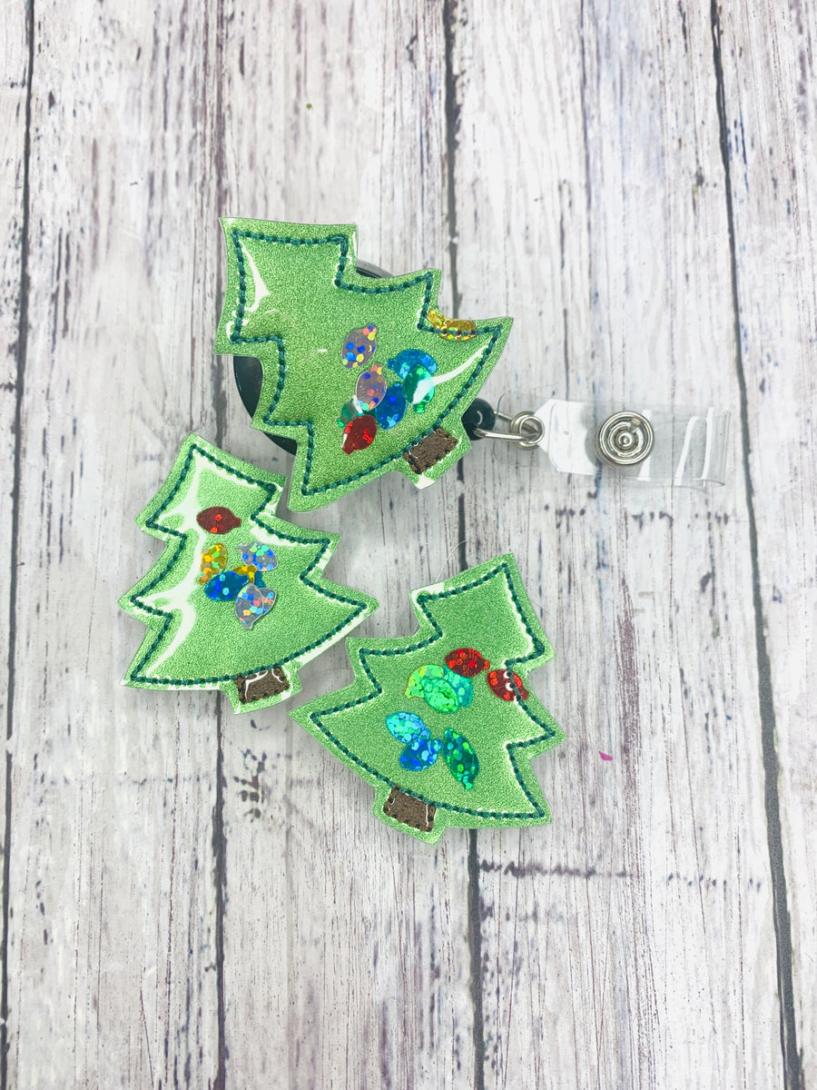 Christmas Tree Light Bulb Shaker Badge Feltie – All Stitched Up by Jill