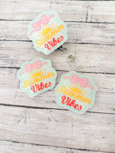 Summer Vibes Badge Feltie