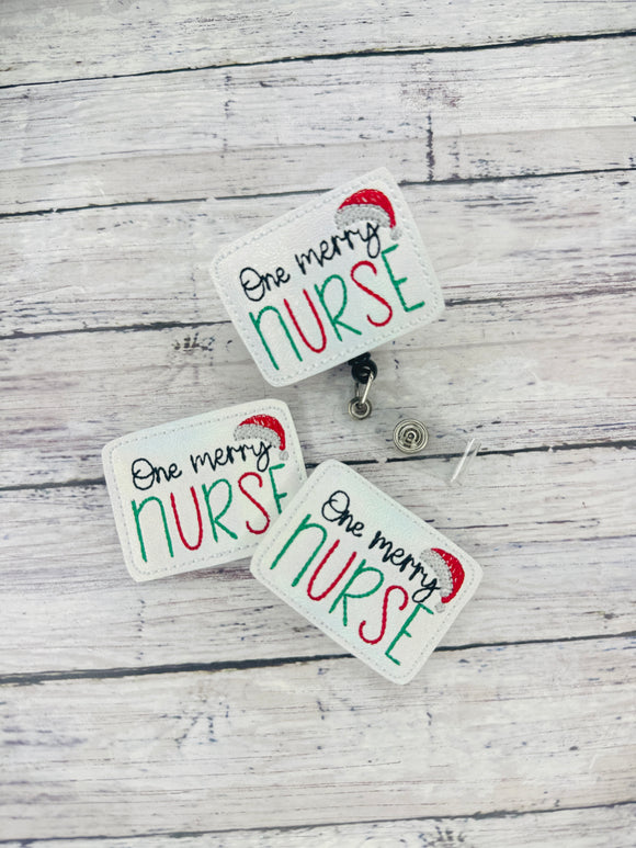 One Merry Nurse Badge Feltie
