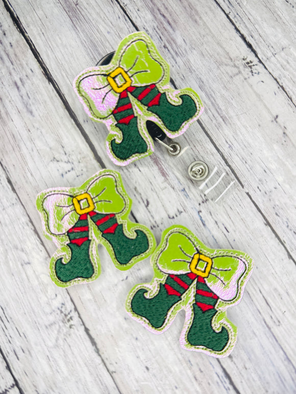 Elf Bow Badge Feltie