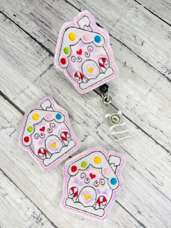 Gingerbread House Badge Feltie