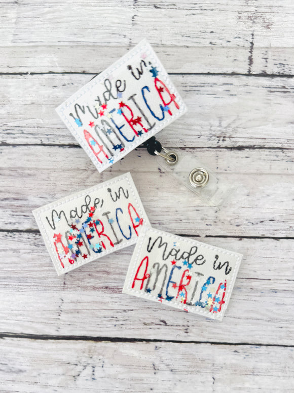 Made in America Shaker Badge Feltie