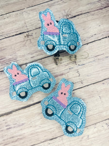 Bunny Truck Badge Feltie