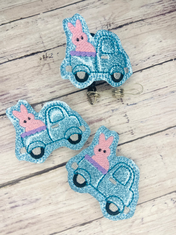 Bunny Truck Badge Feltie