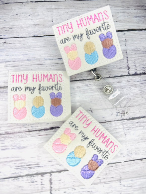 Tiny Humans are my Favorite Badge Feltie