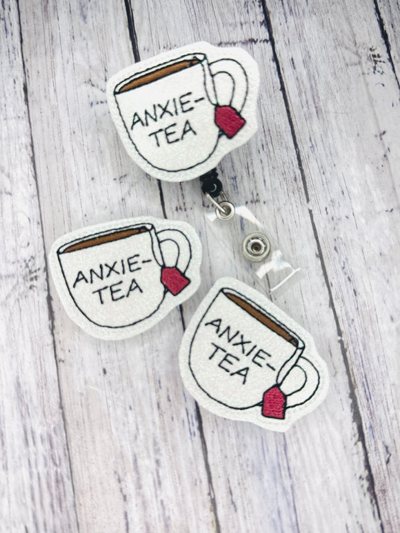 Anxie-Tea Badge Feltie