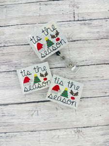 Tis the Season Christmas Badge Feltie