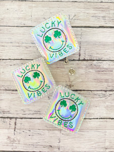 Lucky Vibes Badge Feltie