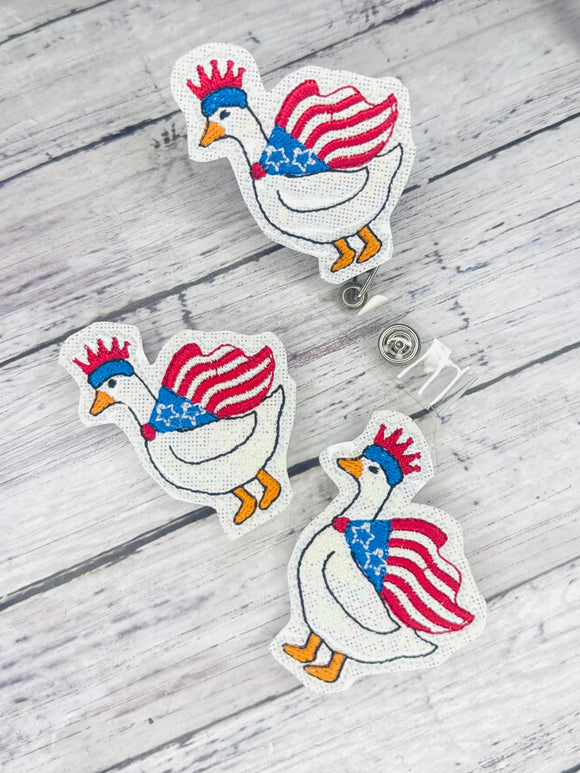 Patriotic Goose Badge Feltie