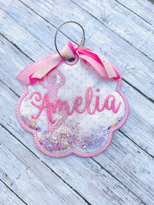 Ballerina Bag Tag Shaker