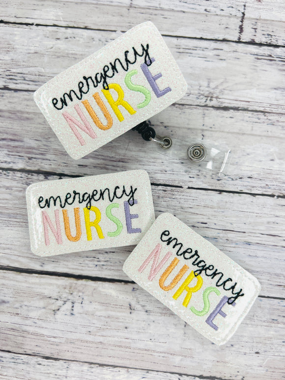 Emergency Nurse Badge Feltie