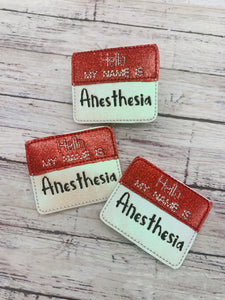 Anesthesia Name Tag Badge Feltie