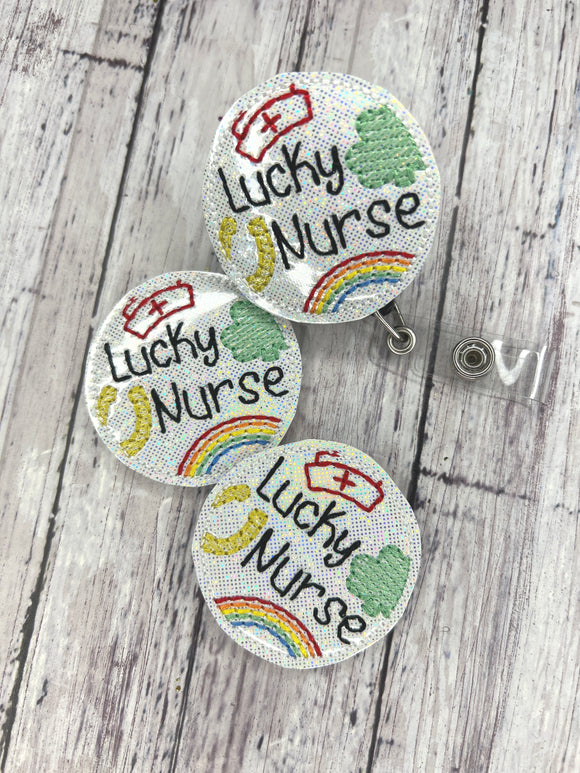 Lucky Nurse Rainbow Badge Feltie