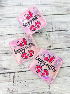Happy Easter Bunny Badge Feltie