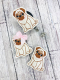 Pug Badge Feltie