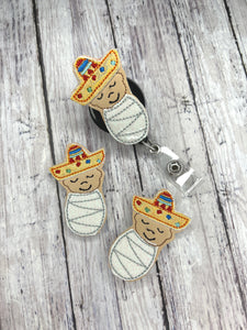 Sombrero Burrito Baby Badge Feltie
