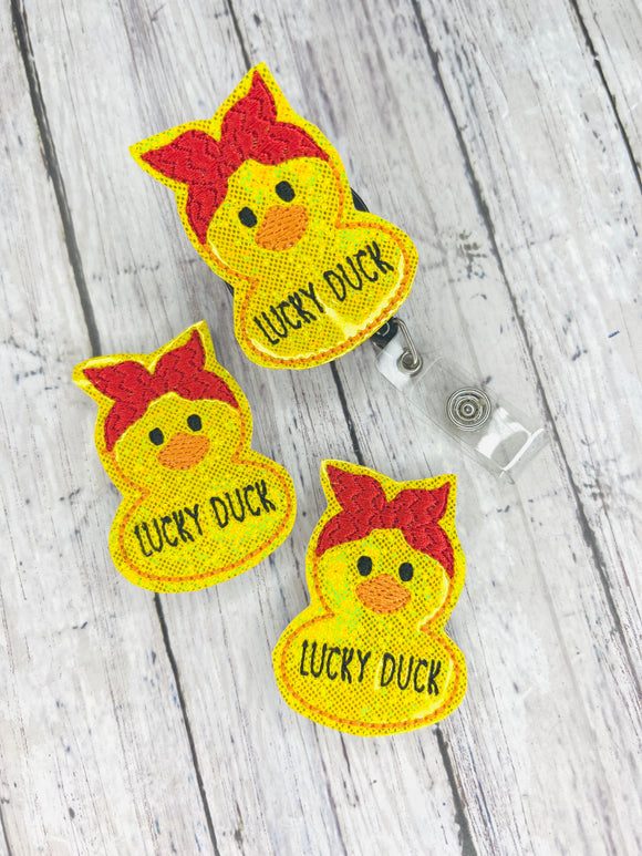 Lucky Duck Badge Feltie