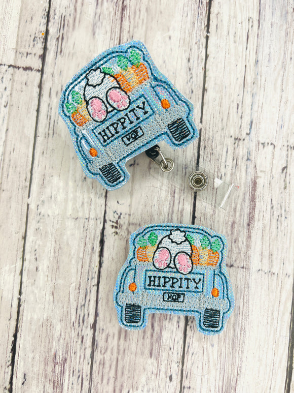 Hippity Hop Easter Truck Badge Feltie