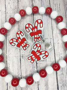 Candy Canes Badge Feltie