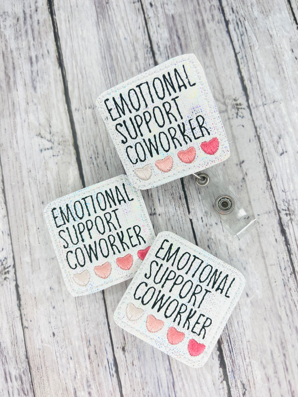 Emotional Support Coworker Badge Feltie