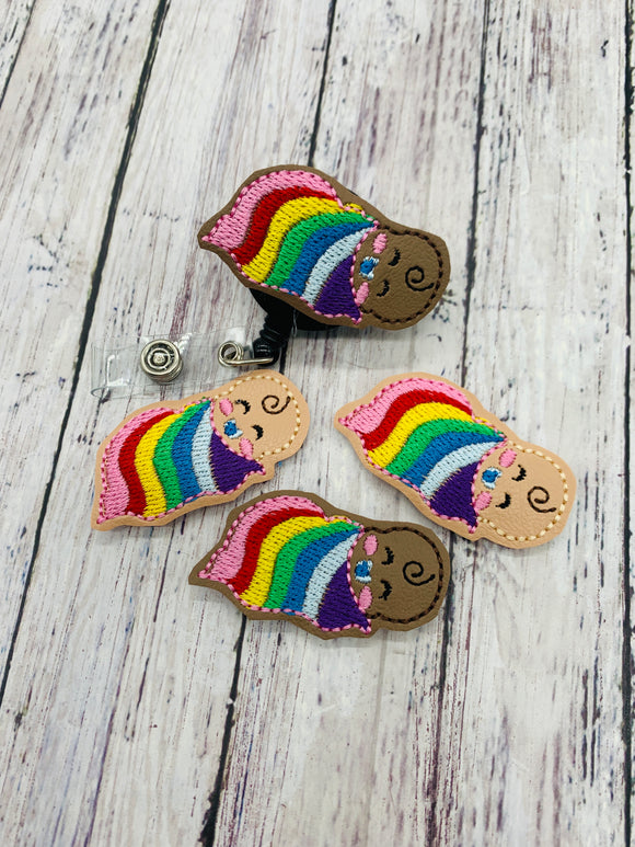 Rainbow Baby Badge Feltie