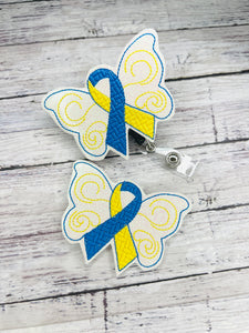 Down Syndrome Butterfly Badge Feltie