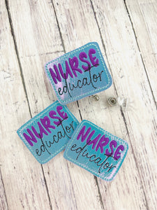 Nurse Educator Badge Feltie