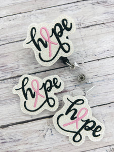 Pink Hope Badge Feltie