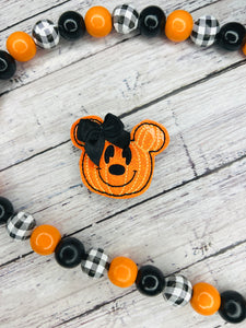 Pumpkin Mouse Badge Feltie