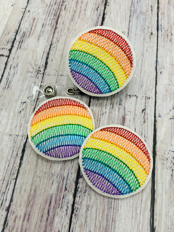 Rainbow Pride Circle Badge Feltie