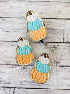 Fall Stacking Pumpkins Badge Feltie