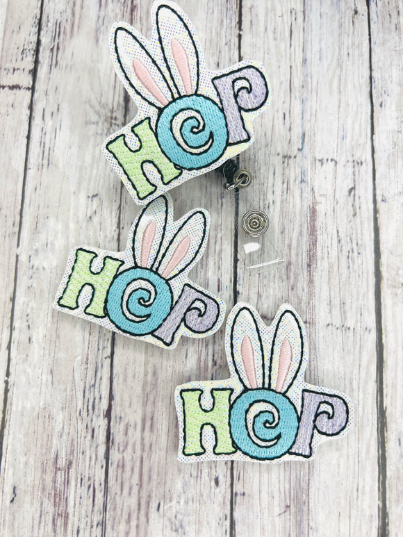 Hop Bunny Ears Badge Feltie