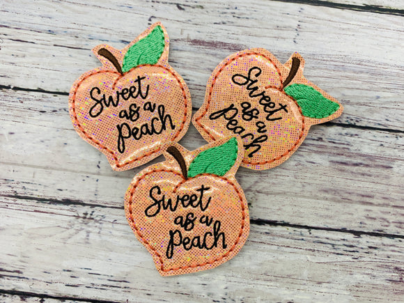 Sweet as a Peach Badge Feltie