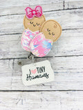 Twin Burrito Baby Badge Feltie