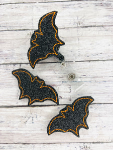 Glitter Bat Badge Feltie