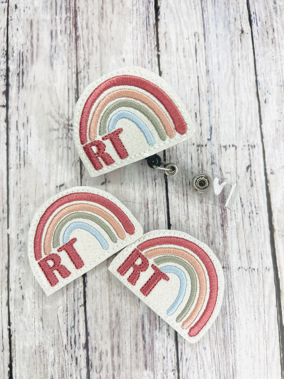 RT Rainbow Badge Feltie
