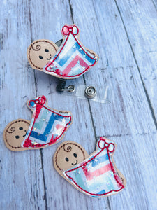 Patriotic Baby Badge Feltie