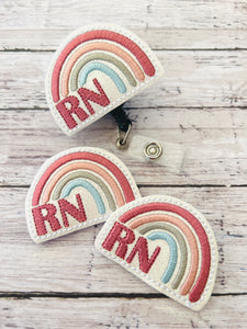 RN Rainbow Badge Feltie