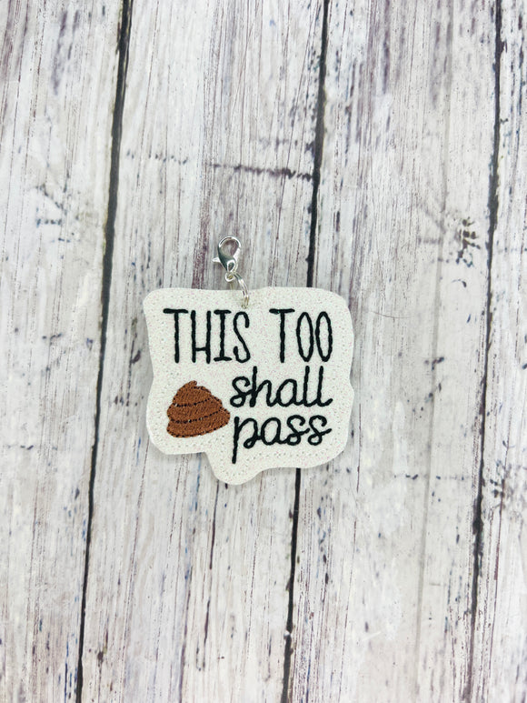 This Too Shall Pass Badge Reel Charm