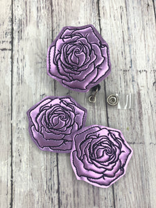 Purple Rose Badge Feltie