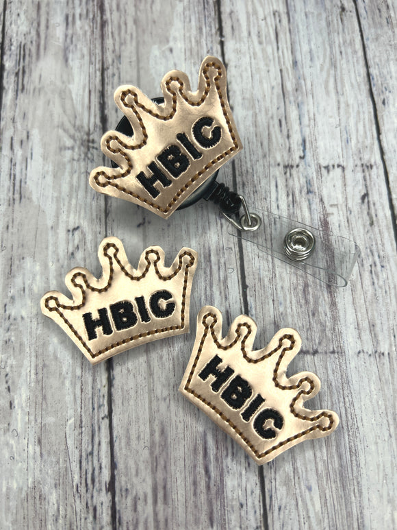 HBIC Crown Badge Feltie