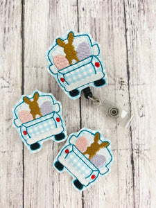 Bunny Egg Truck Badge Feltie